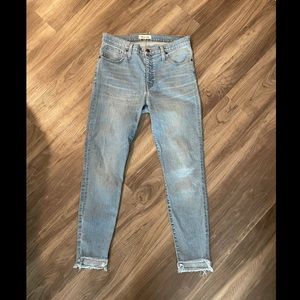 Madewell 9” High rise skinny Jean Size 30